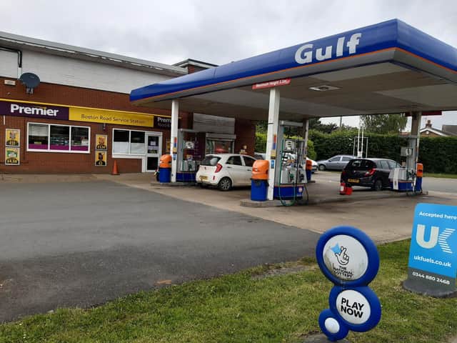 Boston Road Service Station.