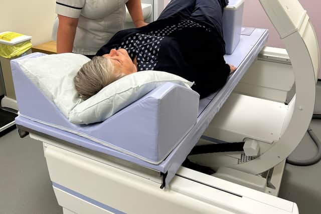 The DEXA machine at Grantham Community Diagnostic Centre.