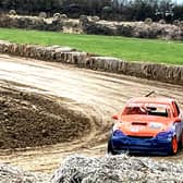 'Blind bloke' Nigel Limb tries his hand at stockcar racing.