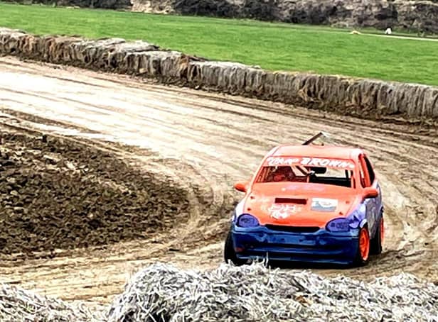 'Blind bloke' Nigel Limb tries his hand at stockcar racing.