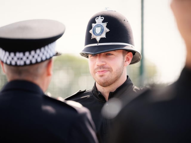 Chief Constable Gibson meets the new cohort at the Lincolnshire Police HQ.