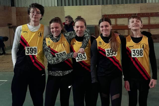 Boston AC's Patrick McNally, Izzy Reid, Julia Paluch, Megan Reid and Damian McNally.