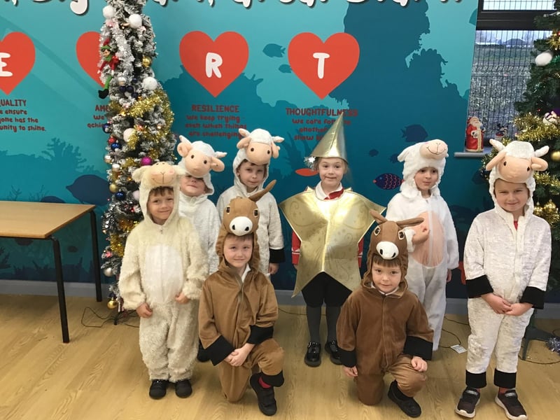 Fishtoft Academy pupils dressed for their Nativity.