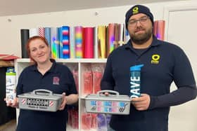 Natalie and Stephan Alvarez of Bang on Blanks Ltd and Bebemakes with some of their popular products.