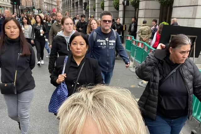 Sharron Tonge in London for The Queen's funeral.