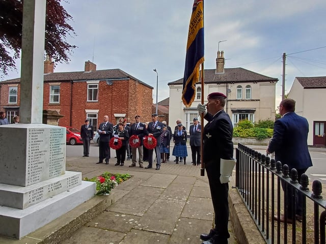 Members of The Tealby & Market Rasen Branch of the Royal British Legion gathered at the town's cenotaph for the 6,30am service