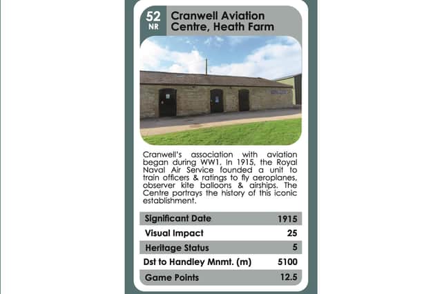 Cranwell Aviation Heritage Centre - as a Top Trumps card!