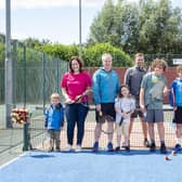 Horncastle Tennis Club's recent 'tennis-a-thon' to raise money for the new LED lights and resurfacing.