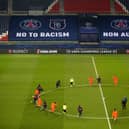 The Champions League match between PSG and Istanbul Basaksehir was abondoned following accusations of racism from the fourth official. (Photo by XAVIER LAINE/POOL/AFP via Getty Images)