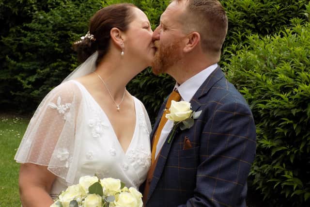 Gary and Fe on their wedding day.