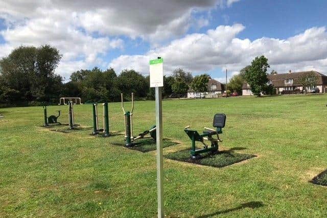 Dorrington Parish Council applied for a grant to enhance and replace outdoor exercise equipment at the Playgarth Playground.
