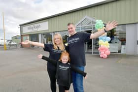 Owners Charlotte and Ben Arscott with daughter, Millie Arscott, 6.