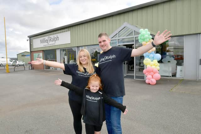 Owners Charlotte and Ben Arscott with daughter, Millie Arscott, 6.