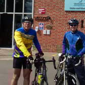 From left are Trevor Halstead, Daniel Nicholson and Loll Dickenson departing from Bransby.