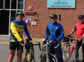 From left are Trevor Halstead, Daniel Nicholson and Loll Dickenson departing from Bransby.