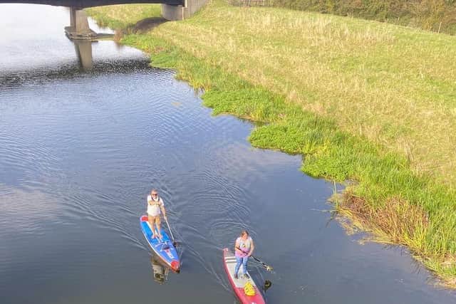 Tough going at Tattershall Bridge, but the pair battle on.