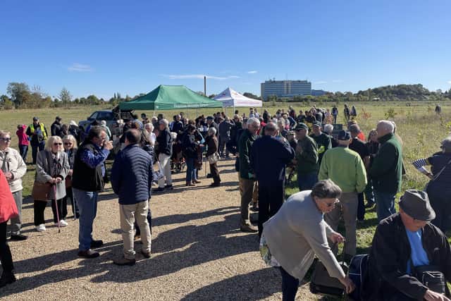 A scene from the official opening of Dion's Wood, Boston.