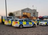 Emergency services at Skegness Lifeboat Station last night.