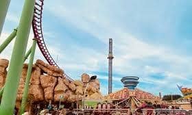 The Volcano fires riders up a tower at 50mph