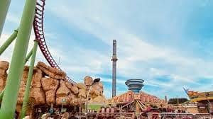 The Volcano fires riders up a tower at 50mph