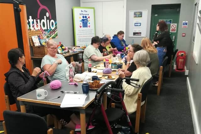 A 'knit and natter' group is held every Wednesday