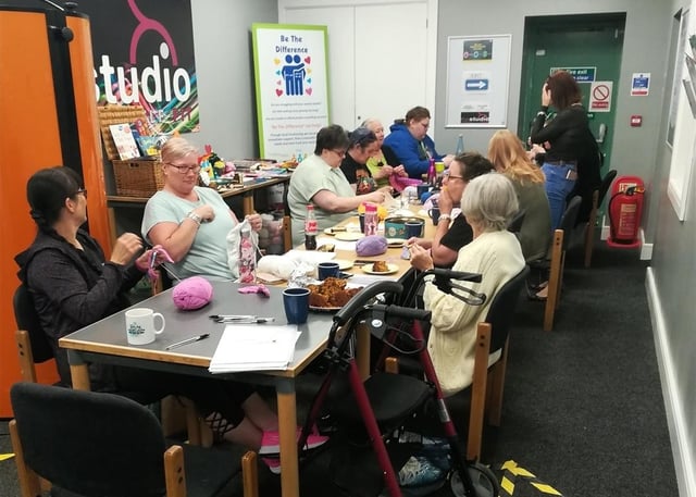 A 'knit and natter' group is held every Wednesday