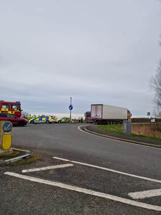 Scene of the accident on the Burgh le Marsh bypass.