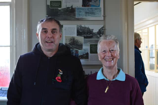 Hazel Barnard worked on the heritage displays and is delighted they will be kept and made available to view - and Sean will be one of those helping to research even further