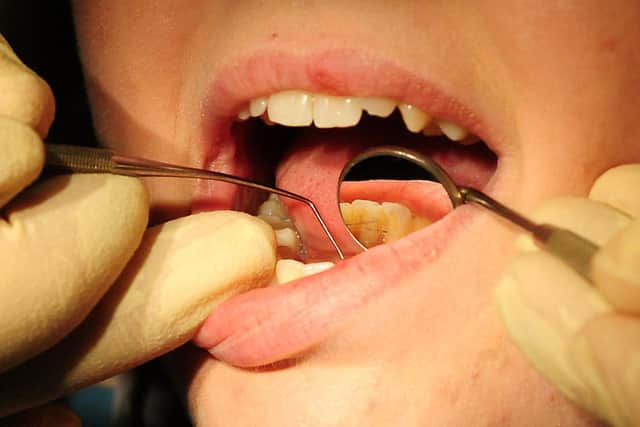 General view of dentist at work.