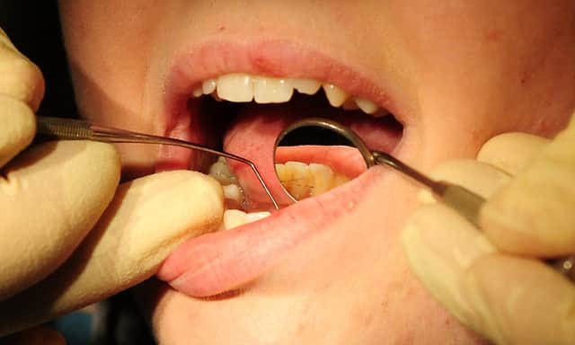 General view of dentist at work.