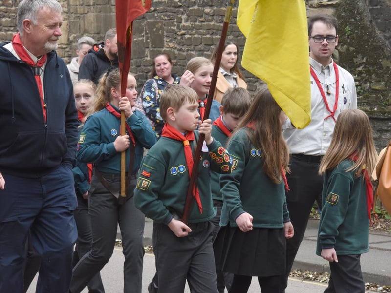 St George's Day parade in Sleaford.