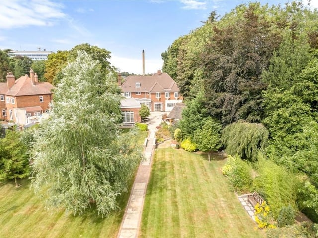 An aerial view of the garden.