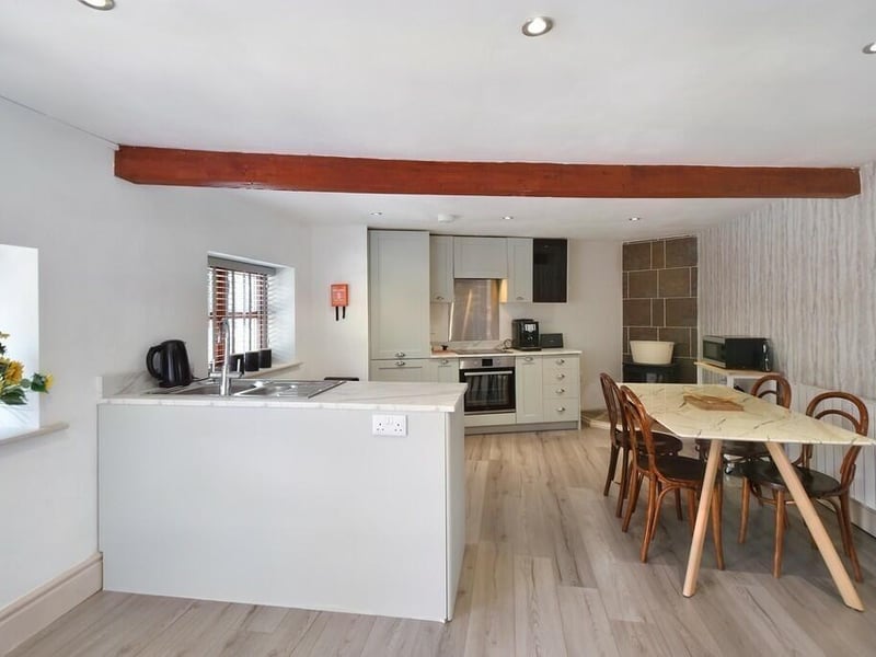 The Dragonfly Lodge dining kitchen.