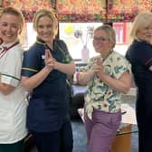 Lindsey Lodge Operational Matron Karen Andrew is pictured (far right) with (from left) Advanced Care Practitioner Sarah Hodge; Trainee Advanced Care Practitioner Nurse Sophie Clifford and Medical Director Dr Lucy Adcock.