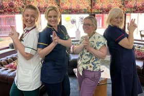 Lindsey Lodge Operational Matron Karen Andrew is pictured (far right) with (from left) Advanced Care Practitioner Sarah Hodge; Trainee Advanced Care Practitioner Nurse Sophie Clifford and Medical Director Dr Lucy Adcock.