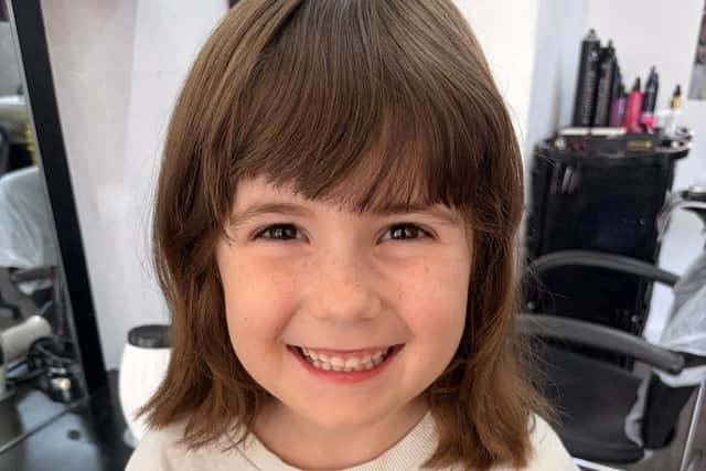 After the cut - six year old Maeve.