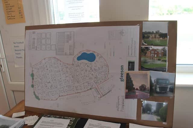 The proposed development, displayed at the public meeting.