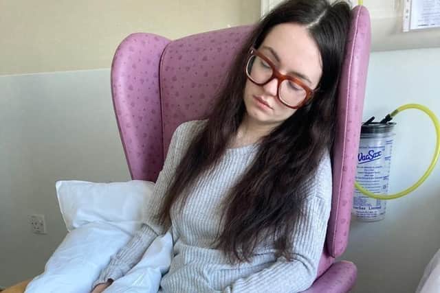 Chloe, experiencing a low during her therapy.