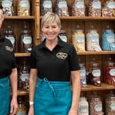 A sweet idea. L-R Tracy Walters and Sharron Tonge.