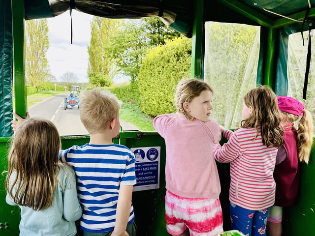Youngsters enjoyed the ride