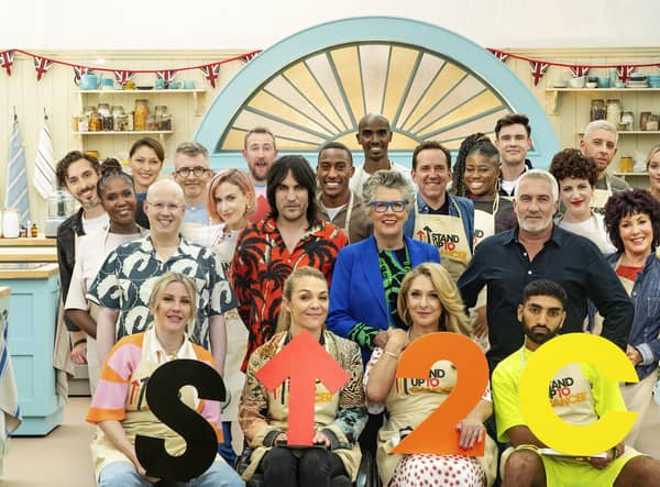 Matt Lucas, Noel Fielding, Prue Leith and Paul Hollywood are joined by a range of celebrity bakers. Photo: Channel 4/Love Productions/©Mark Bourdillon.