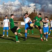 Goalmouth action from Sleaford's game with Kimberley on Saturday. Photo: Steve W Davies Photography.