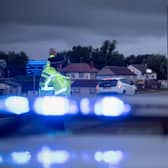 A police check in Ingoldmells on Friday evening.