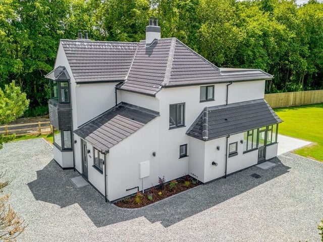 The side of the home.
