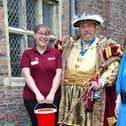 Vicky Jacobs, Henry VIII and Liv Hennessy, English Heritage Community Engagement Coordinator