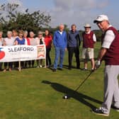 Teeing off at last year's Lioness Ladies Charity Golf Day.