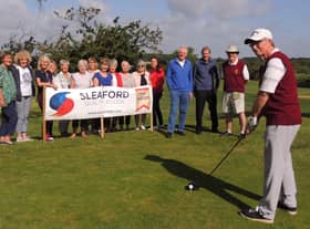Teeing off at last year's Lioness Ladies Charity Golf Day.
