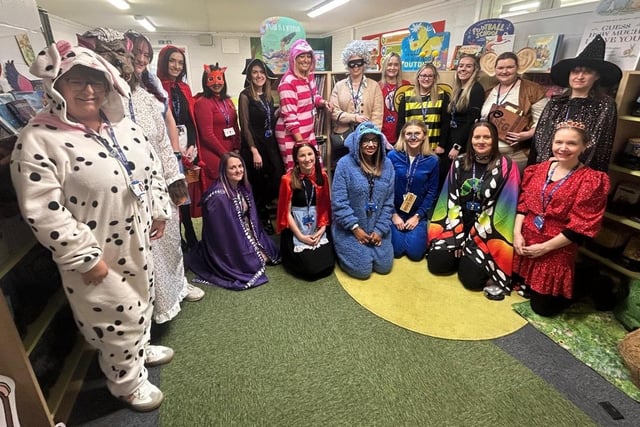 Staff dressed up at Grimoldby School.