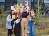 Boston College students celebrating their results.
