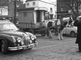 The scene in Bargate Green, Boston, in January 1968.